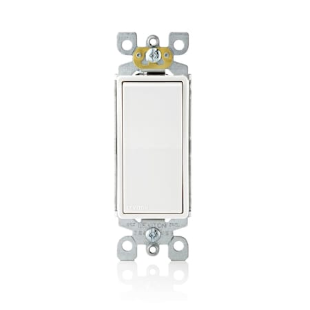 Leviton Leviton Decora 15 amps Single Pole Antimicrobial Treated Rocker AC Quiet Switch White 1 pk 05601-2AW
